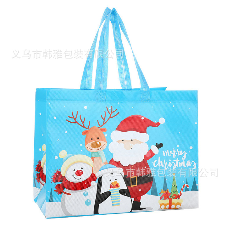 Transfronterizo Amazon spot recubierto de Navidad bolsa no tejida bolsa de compras bolsa de regalo fábrica de bolsos al por mayor
