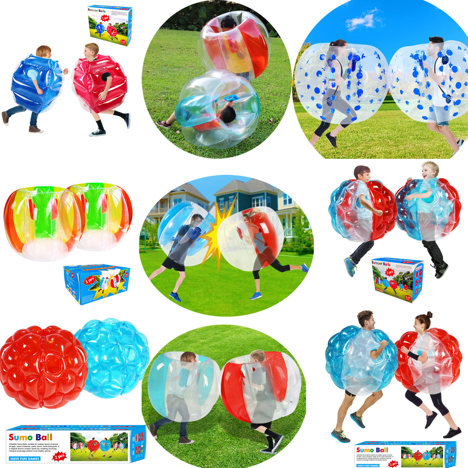 现货PVC充气泡泡球户外运动碰碰球人体碰撞球儿童玩具充气滚筒