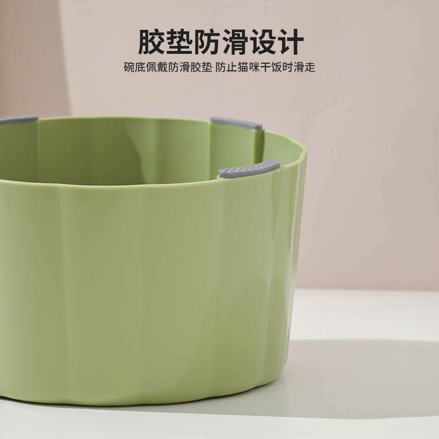 Z Pet Color sólido, gran calibre, antivolcado, antideslizante, cuencos para gatos, cuencos originales de cactus altos, cuencos para gatos