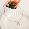 Design necklace, white chain from pearl, pendant, flowered, 23 years, simple and elegant design