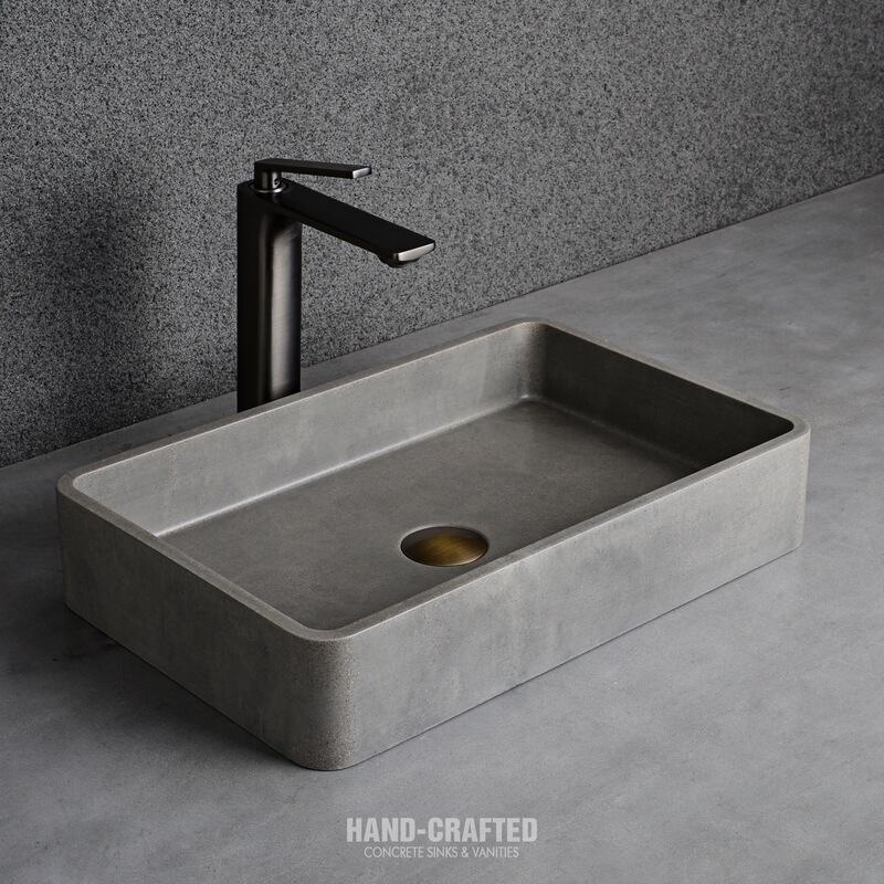 Fair-faced concrete wash basin industrial-style counter basin farmhouse homestay wash basin wash basin simple terrazzo Fair-faced concrete wash basin industrial-style counter basin farmhouse homestay wash basin wash basin simple terrazzo
