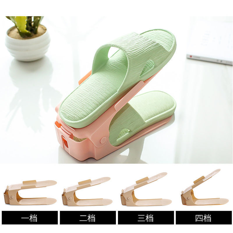 Estante de zapato de almacenamiento ajustable de doble capa de soporte de zapato de soporte de zapato de almacenamiento de artefactos mágicos de zapato estante de partición de capa
