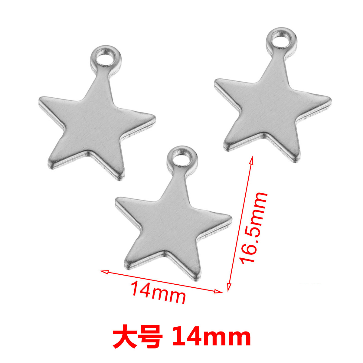 Acero inoxidable estrella de cinco puntas luna cielo etiqueta pequeña estrella colgante DIY collar hecho a mano accesorios de joyería pieza