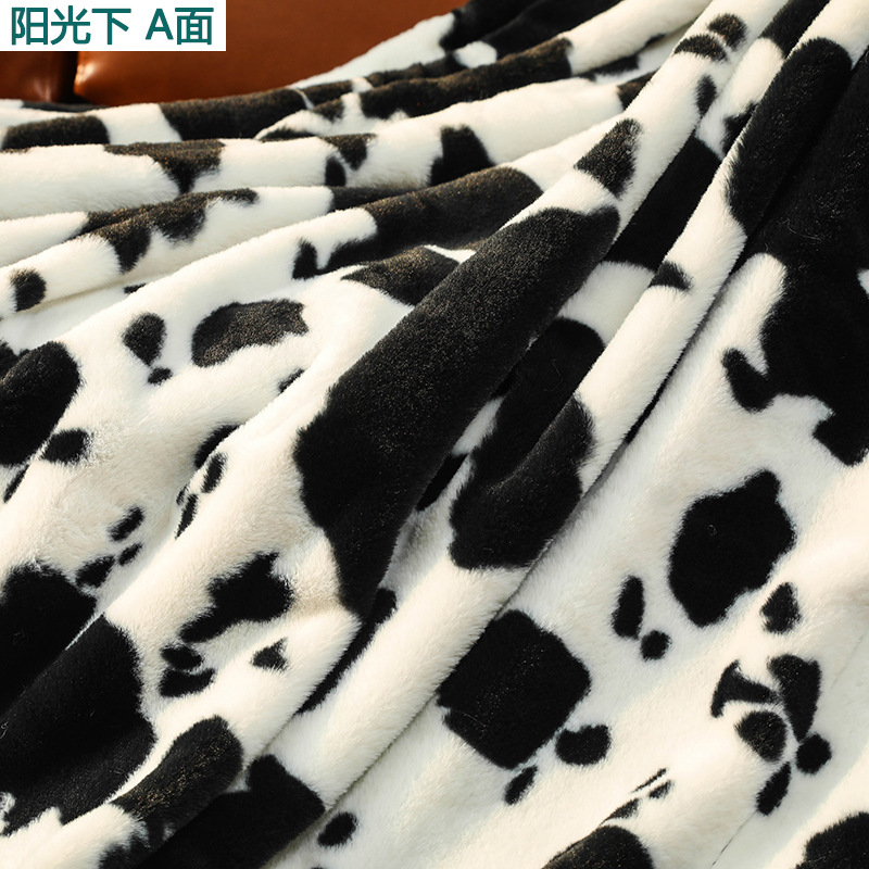 Nueva piel de conejo tela impresa manta al por mayor verano leche patrón ins estilo foto sofá manta para manta de regalo
