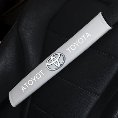 Protector, Extended Leather Comfortable – Seat belt shoulder pad - toyota-galaxy-gray-pair-6x38cm