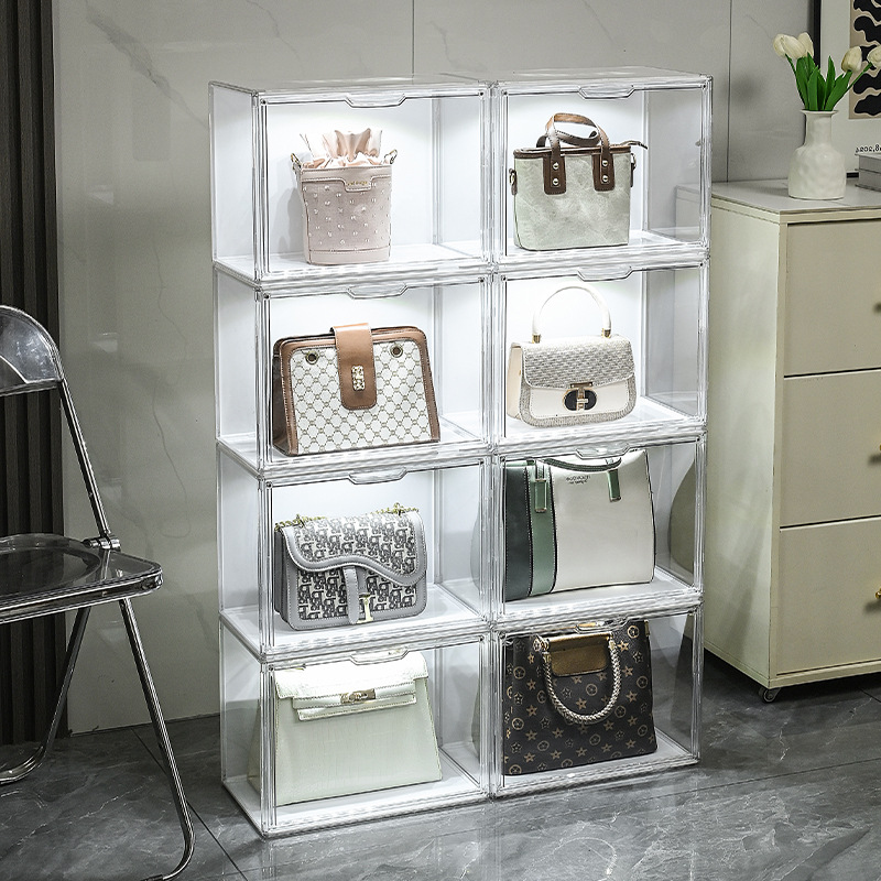 Series-Connected Led Lights Can Be Voice-Activated to Light up the Bag Storage Box Stacking Combination Cosmetics Toy Hand-Made Storage Box