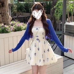 プラスサイズの花柄ドレス女性のための 2025 新しい夏の優しいスタイルフレンチサスペンダースカート太った女の子のためのお腹カバー痩身スカート