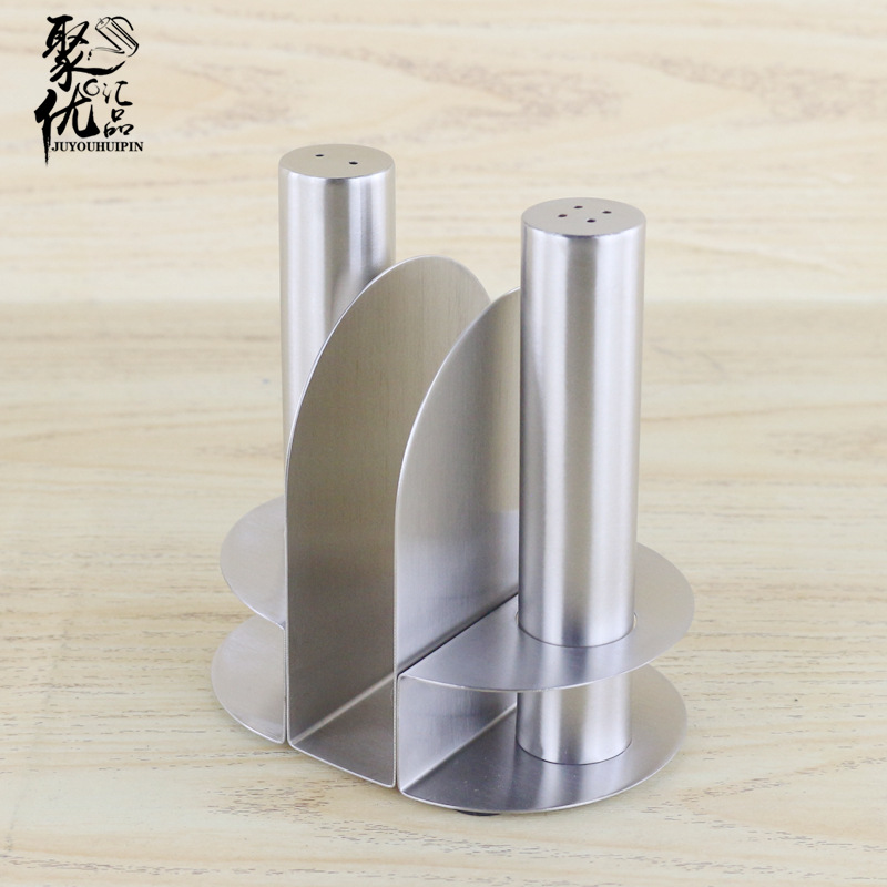 厨房用品不锈钢调味器欧式调味罐厨房调料撒粉罐 2孔4孔粉瓶套装