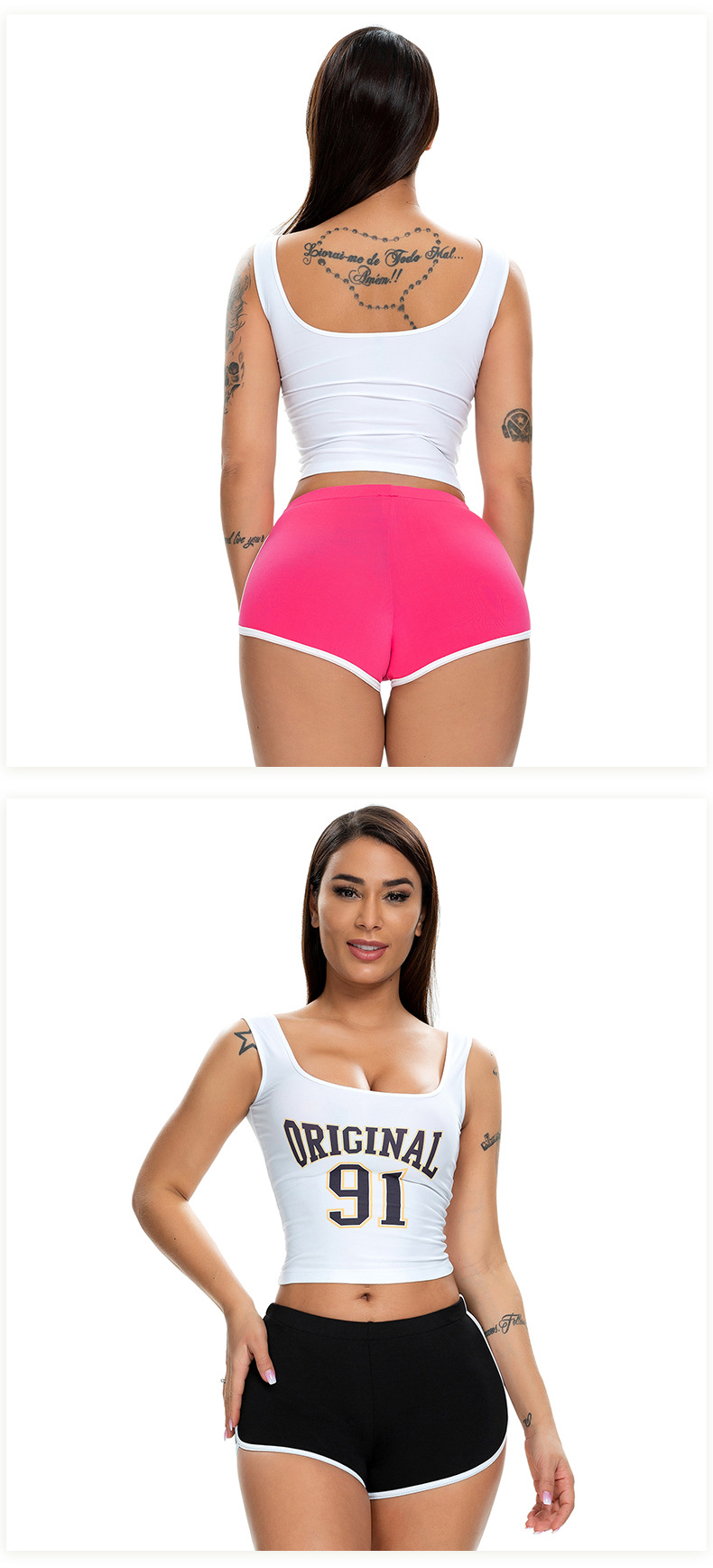 70g Weight Shorts Pants Length Polyester Fabric Type Mid Waist Waist Line Shorts Pants Type Daily Occasion Comfort Function Skinny Fit Type Solid Color Pattern Summer Season Women'S Gender Patchwork Design Sexy Style Women's Daily Sexy Solid Color Shorts Patchwork Shorts 2