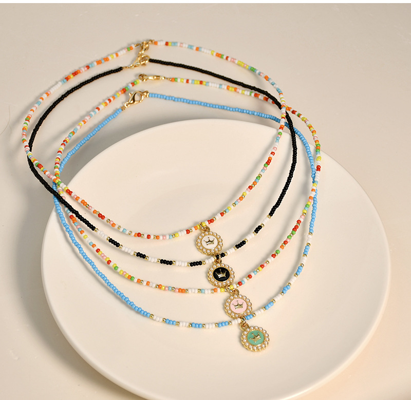 Pastoral Crown Glass Artificial Pearls Pendant Necklace
