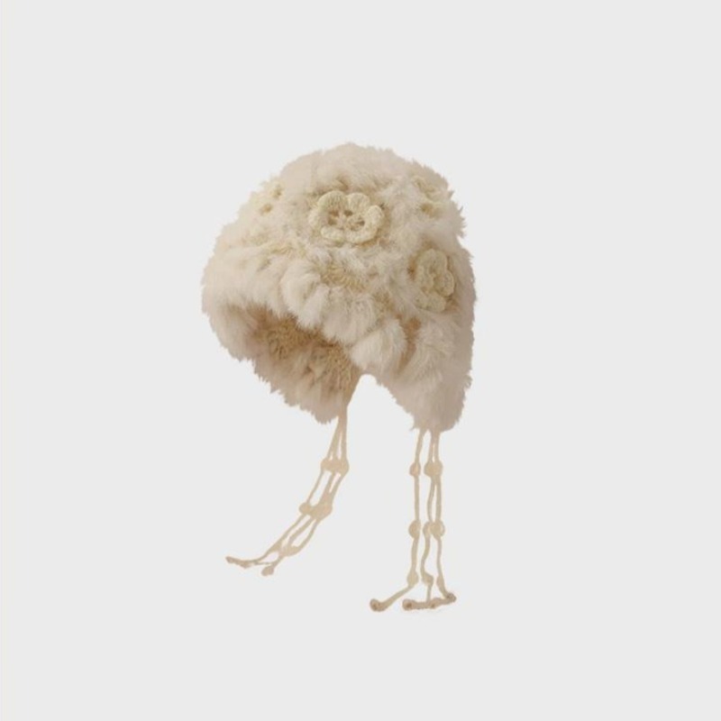 베이지색 땋은 꽃