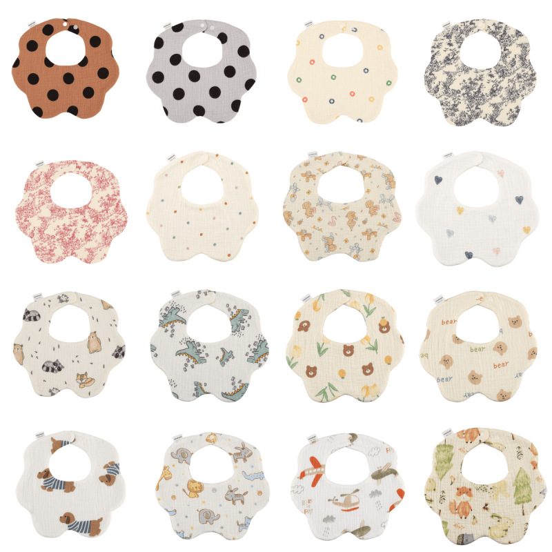Dongguan Lucky Wings Gauze Bibs Children's Saliva Towel Baby A-Class Cotton Summer Saliva Bib Baby Bib Dongguan Lucky Wings Gauze Bibs Children's Saliva Towel Baby A-Class Cotton Summer Saliva Bib Baby Bib