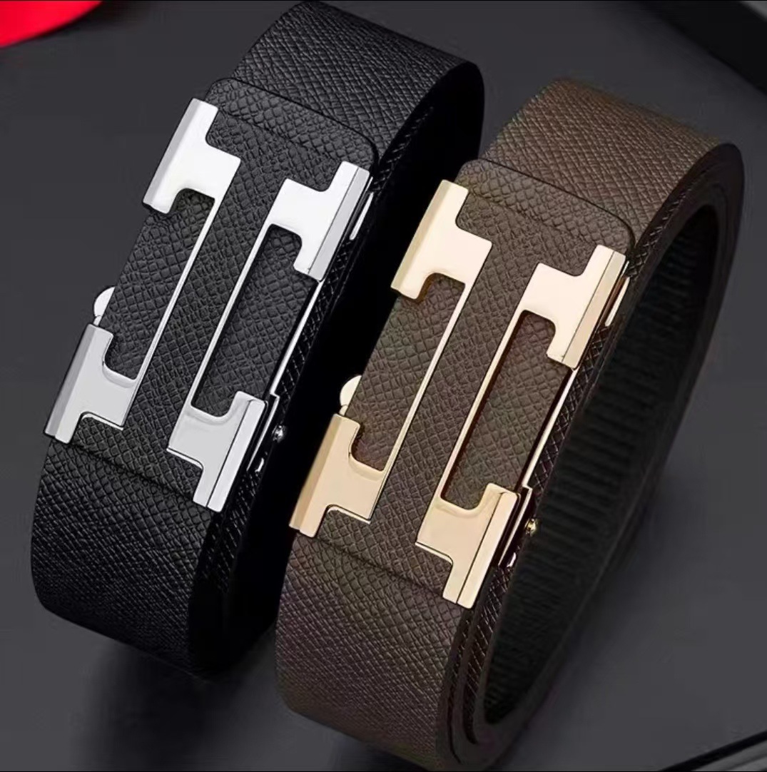 POLO保罗男士皮带正品无牙自动扣真皮纯牛皮中青年休闲商务裤腰带