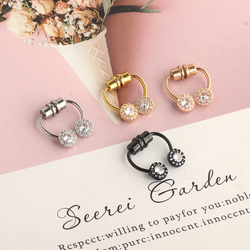 Simple Style Crown Stainless Steel Metal Ear Studs 1 Set