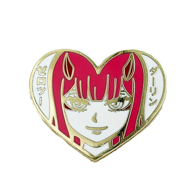 Anime Peripheral Enamel Metal Brooches, National Team 02 Heart Badges, Wholesale Pins for 2D Fans' Collection (Yaxa sancaqları) - c10-02-d02e-36-4-1