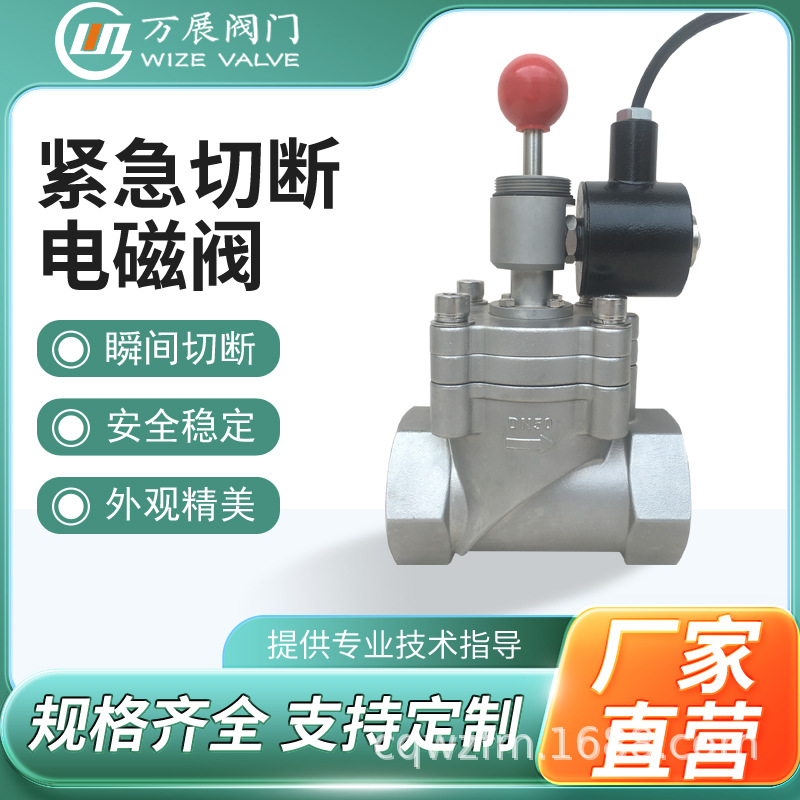 重庆万展WZRK紧急切断电磁阀燃气电磁阀手动加防爆
