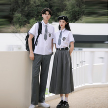 现货批发 英伦学院风jk制服初中生学生班服女套男套2023夏季新款