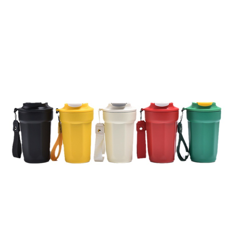 Neuer achteckiger Becher aus Edelstahl 316, stilvoller Reisebecher für Mädchen, tragbarer, im Auto montierbarer Thermosbecher in Top-Qualität_voghion.com