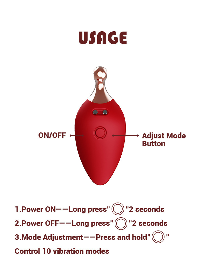 Rose Dolphin Vibrating Ring Necklace, Wearable Egg with Silicone Body and Quiet Motor — detail image 9