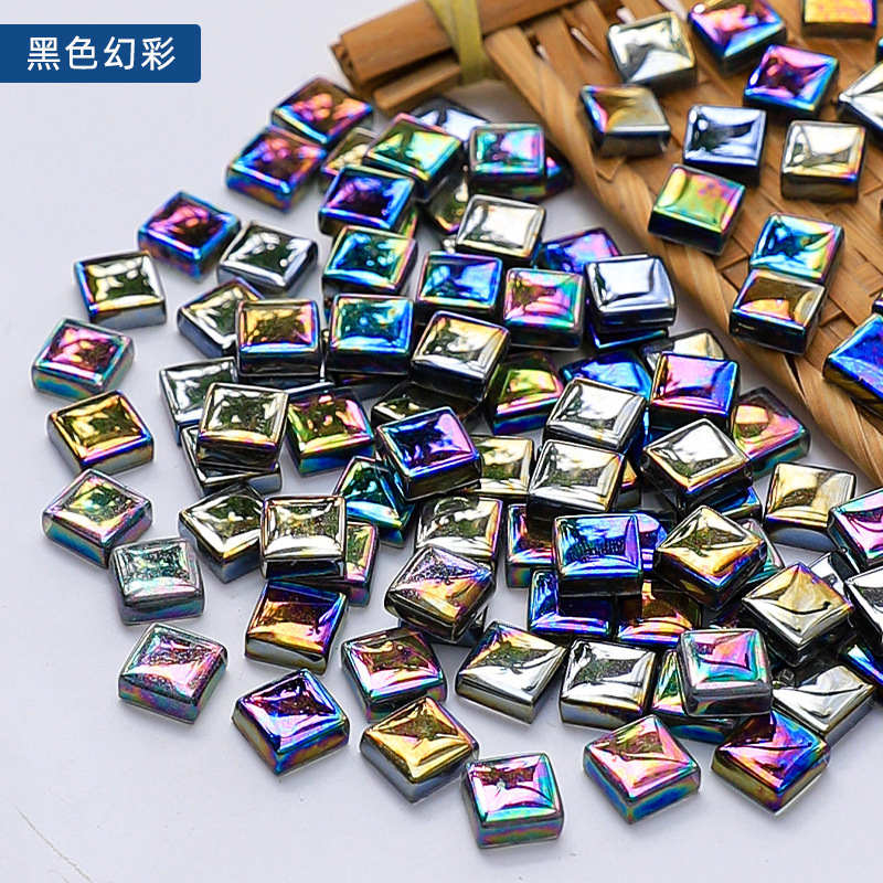 混合モザイク diy 手作りフリーストーンクリエイティブ生産材料カラークリスタルガラスルース粒子装飾自己粘着|undefined