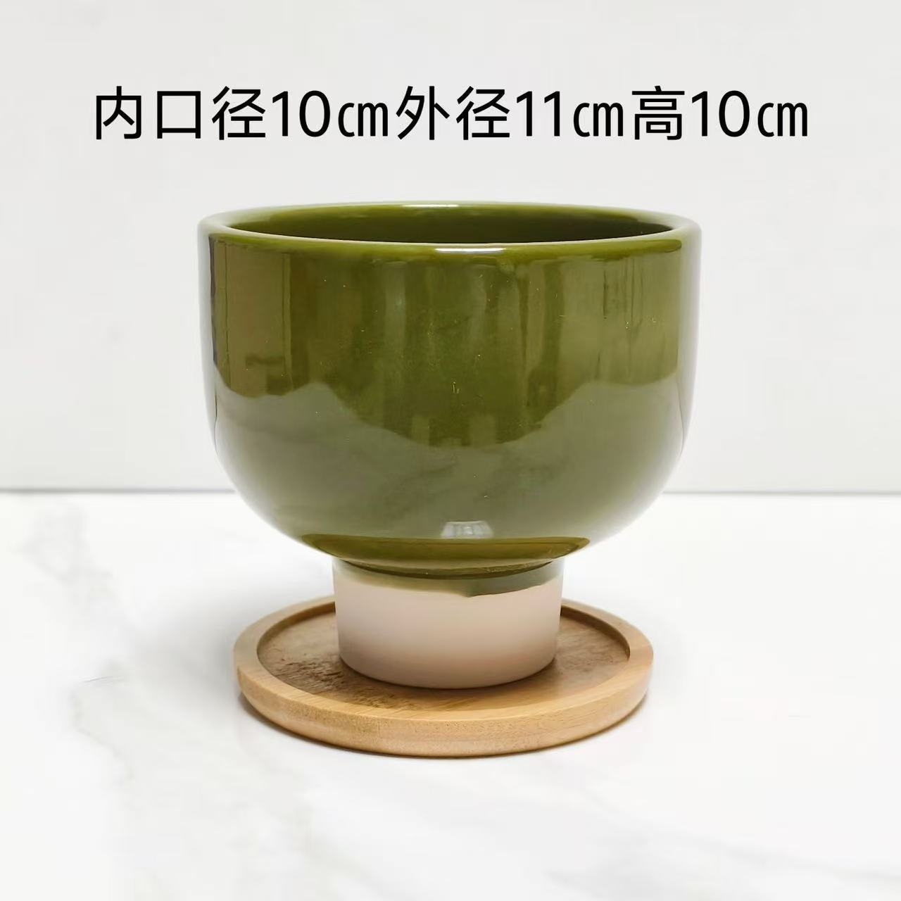 Creativa maceta verde árbol de hierro manzana verde bola de musgo / bambú batata hidroponía en maceta buena para mantener la mesa interior