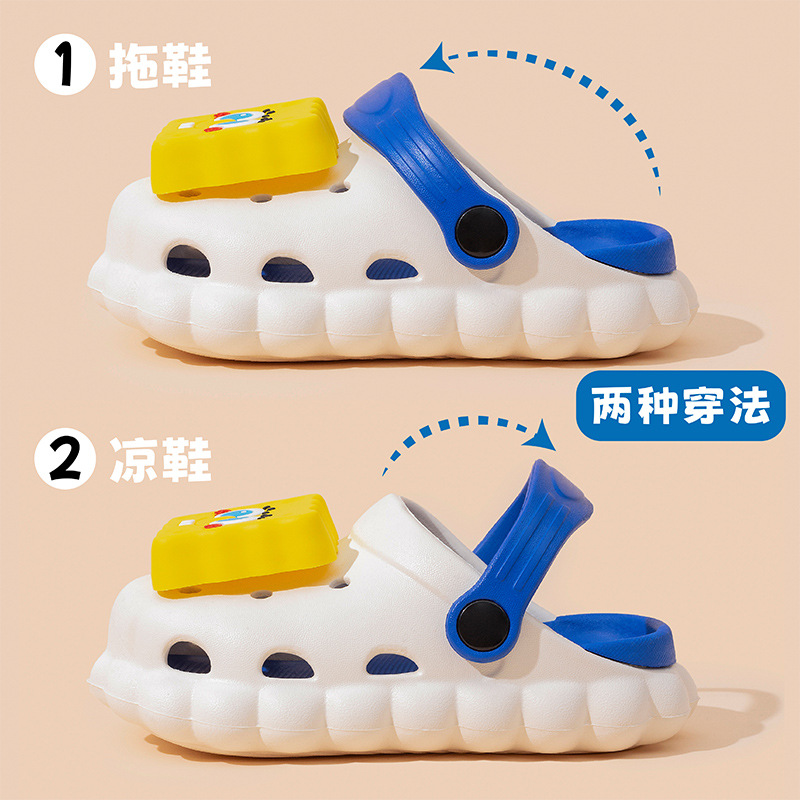 SpongeBob verano nuevo niño agujero zapatos agujero zapatillas antideslizantes suaves para niños sandalias lindas de dibujos animados para chicas