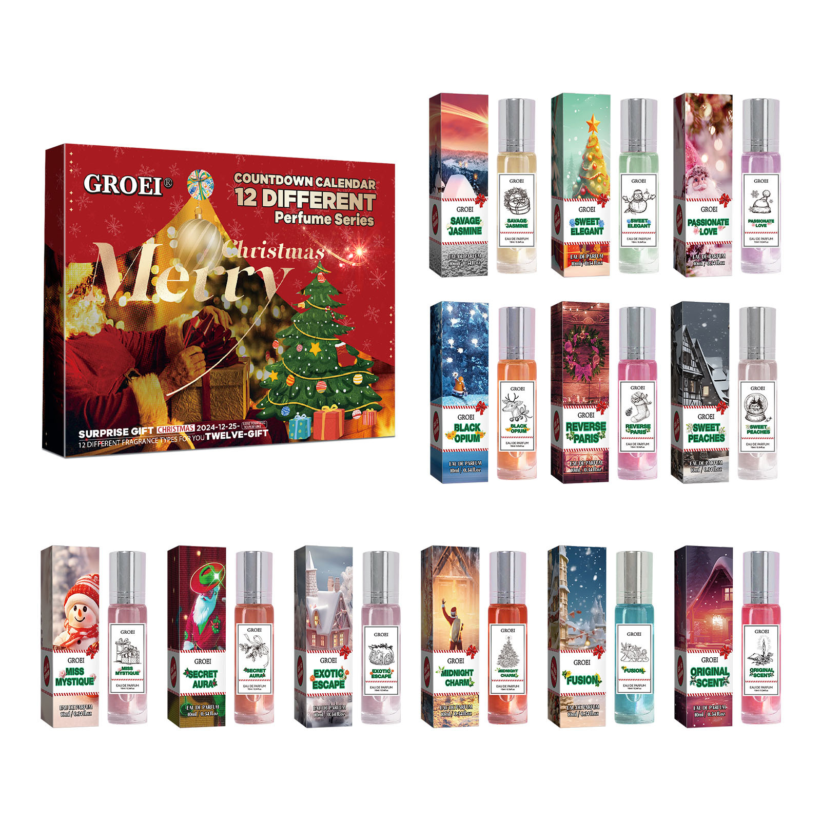 Perfume de Navidad G 12 paquetes 10ml * 12