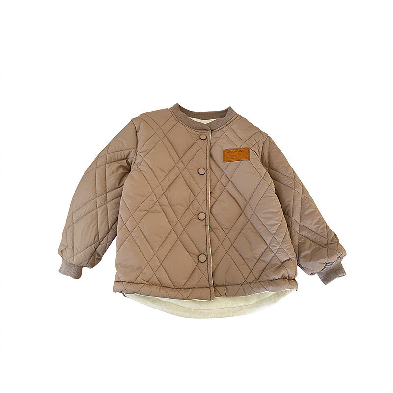 2024 nuevo otoño y invierno ropa interior para niños con chaqueta de algodón de lana de moda