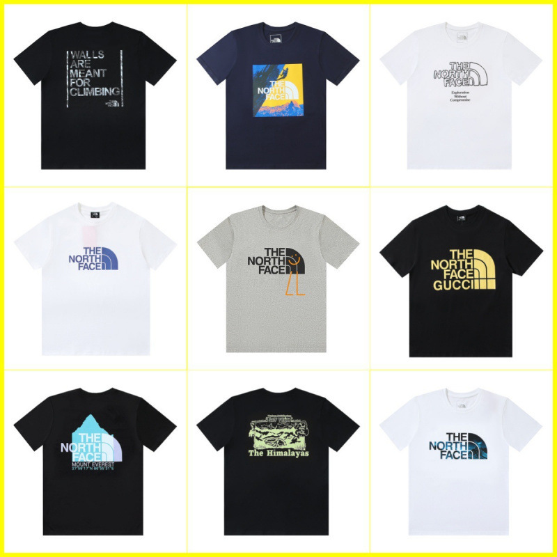 Heavyweight 230g Pure Cotton Comfortable North Face Family Style Fashion Casual Short-Sleeve T-Shirt, Same Style for Couples, Trendy Print, Wholesale Heavyweight 230g Pure Cotton Comfortable North Face Family Style Fashion Casual Short-Sleeve T-Shirt, Same Style for Couples, Trendy Print, Wholesale