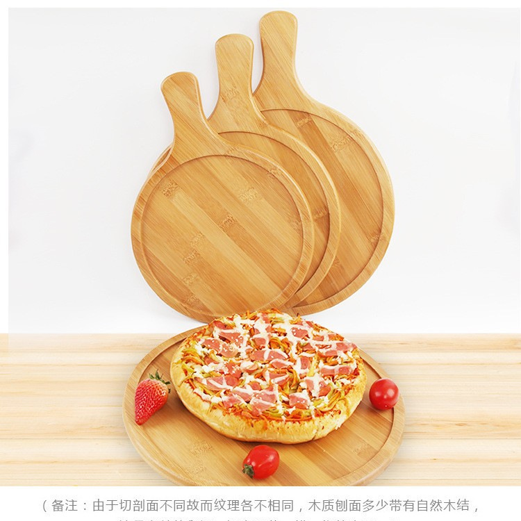 bandeja de pizzeria de madera, bandeja de carne de restaurante circular, bandeja de pizzeria de madera, bandeja de pan para refrigerios