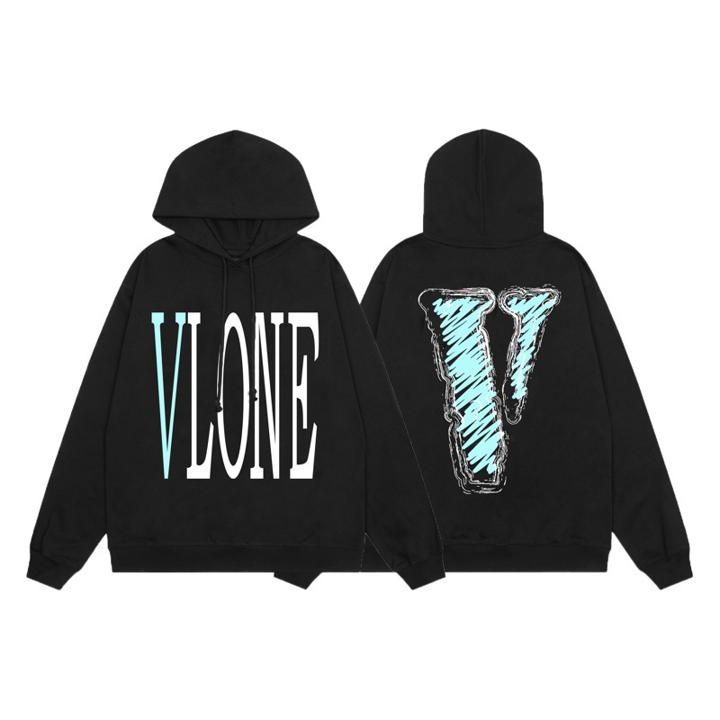 Exterior solo Vlone FOG mosaico AMIGOS elemento estilo Americano grande V serie con capucha suéter pesado