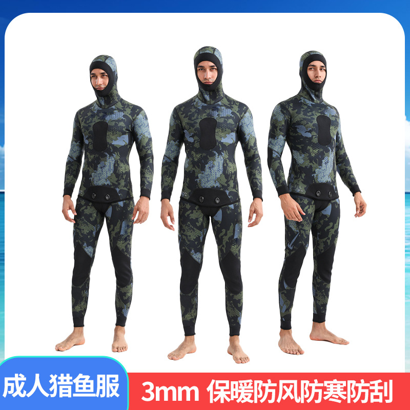 Wetsuit Split 3mm Swimming Suit Surfing Cold-Proof Warm Wetsuit Hunting Suit Deep Diving Winter Swimming Wetsuit