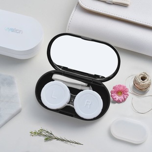 [7653] Kaida myopia contact lens box cute beauty pupil box companion box color: black