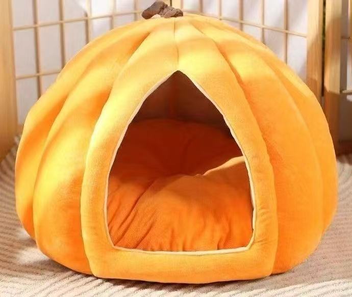 冬季保暖半封闭式猫窝秋冬新款宠物用品狗窝跨境新款柔软舒适猫房|undefined