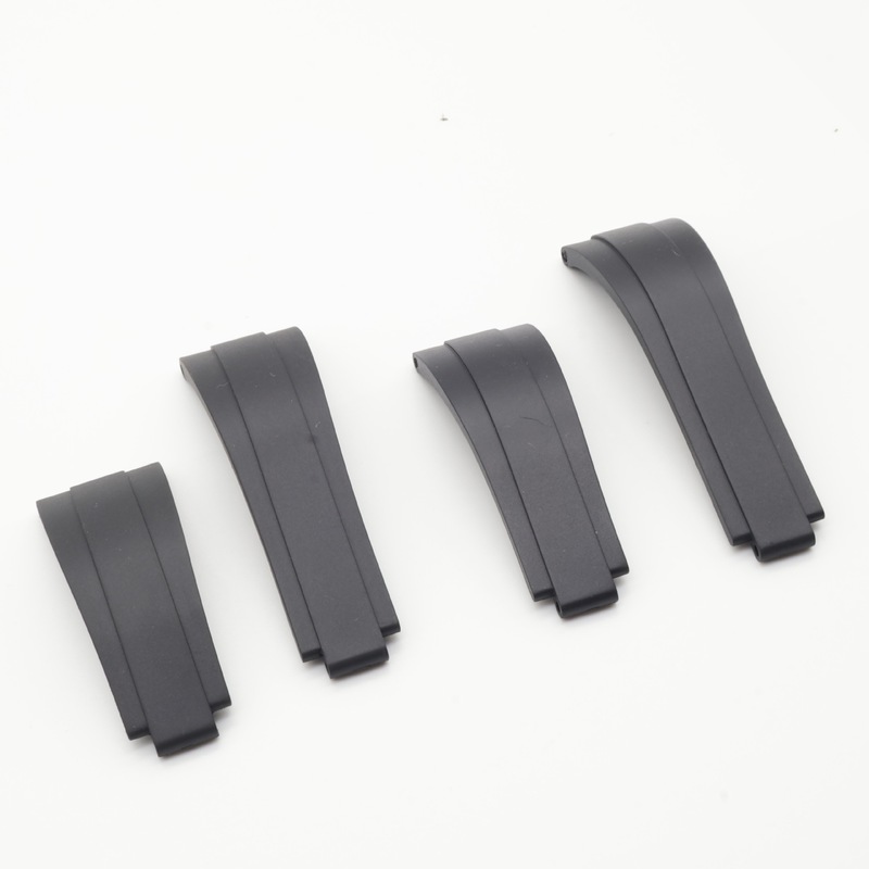 Suitable for Rolex Submariner, Daytona, Explorer Tpu Rubber Strap, Double-Convex Short Strap Original Replacement
