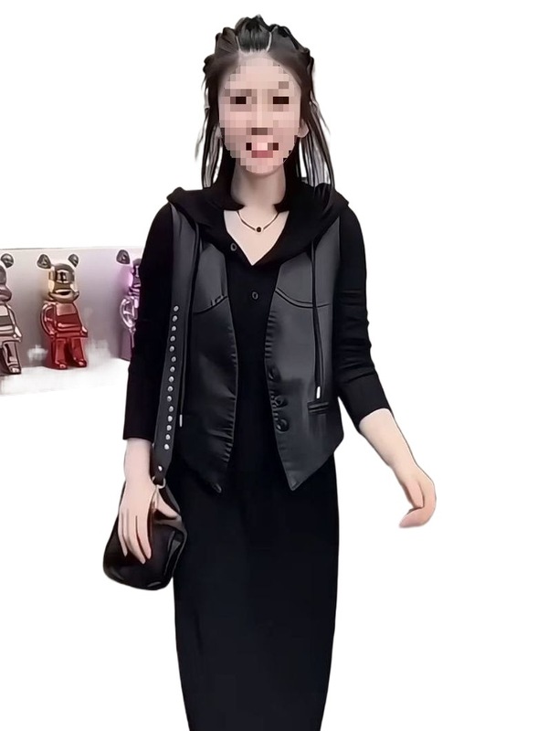 时尚套装女2025秋季新款百搭马甲连帽卫衣裙休闲减龄显瘦两件套|undefined