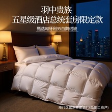 水星家纺羽绒被白鹅绒鸭绒被子全棉双人加厚保暖春秋冬被芯批发