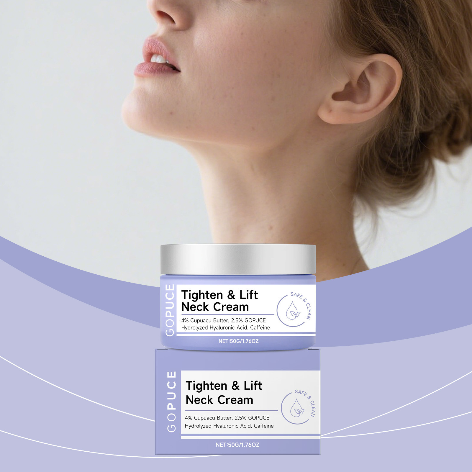 Neck Care Cream, Hydrating and Moisturizing, Softens Skin, Smooths and Fine-Textured, Lightweight and Easily Absorbed, Daily Care Cream