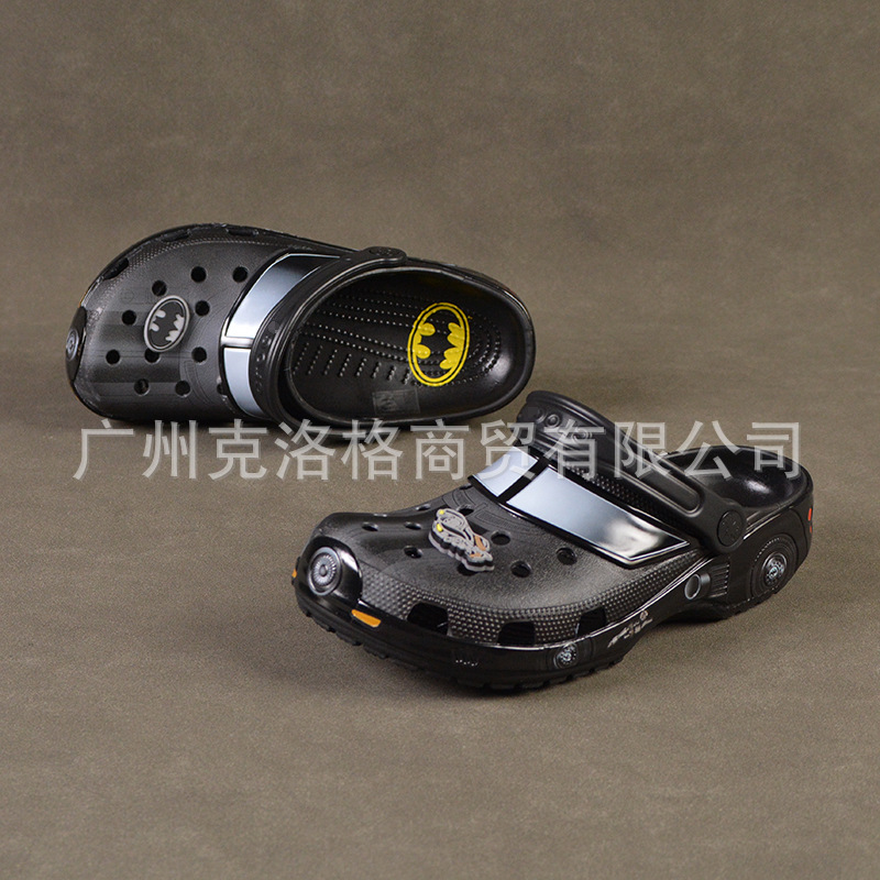 Batman, zapatos de agujero para padres e hijos, bolsas de cabeza transpirables al aire libre, zapatillas frías para hombres y mujeres, zapatos de playa