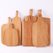 榉木菜板披萨板手柄加厚砧板支持印LOGO亚马逊西式菜热销现代简约