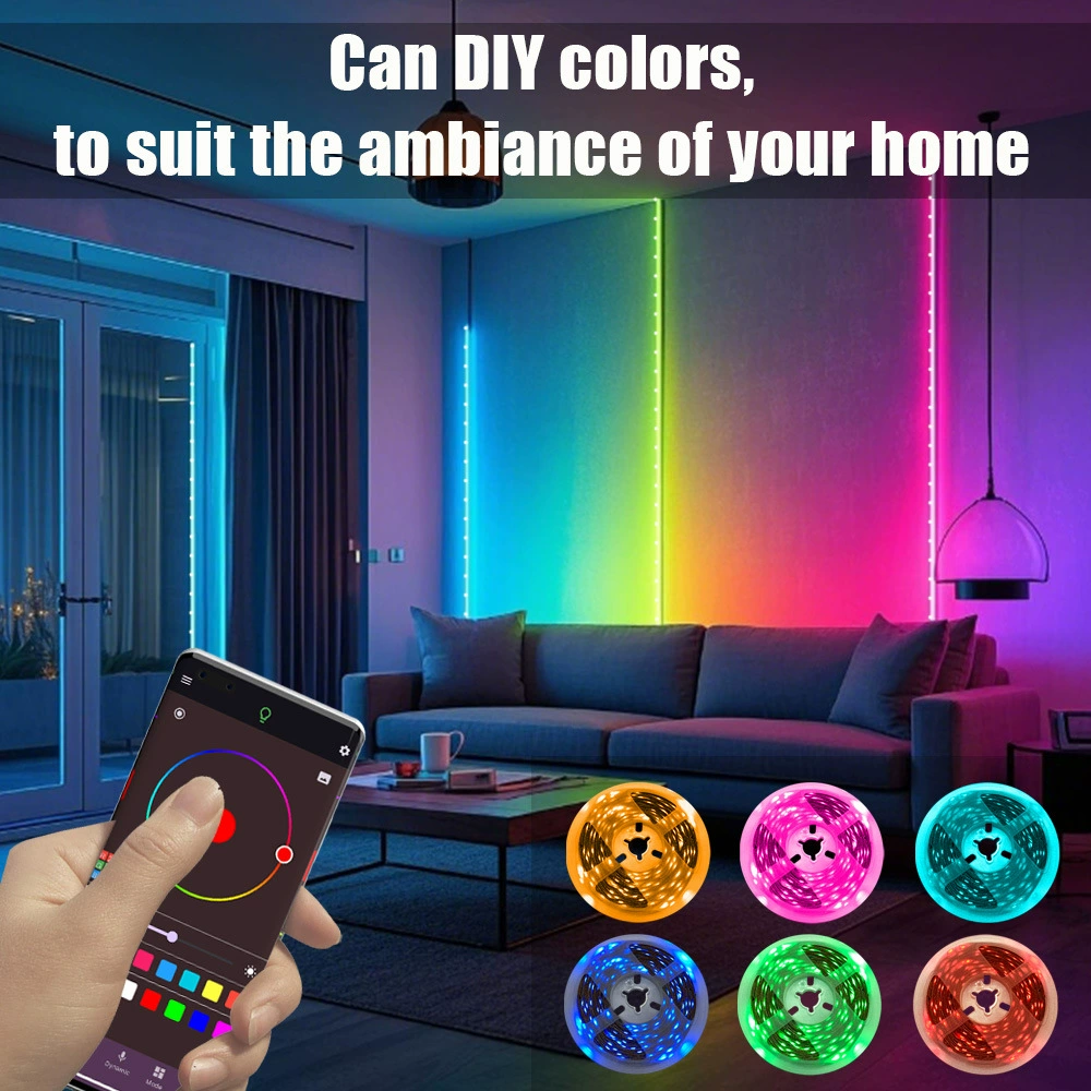 Перехидно-популярная новая контроллер световая лента TYPE-C APP и пульт RGB светодиодная лента