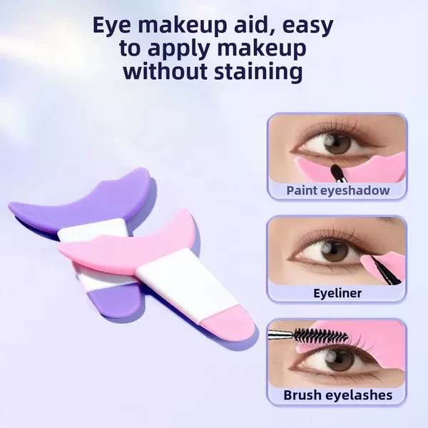 Novice Eyeliner Auxiliary Baffle Crescent Silicone Eye Makeup Eye Shadow Mascara Positioning Aid Beauty Makeup Tool