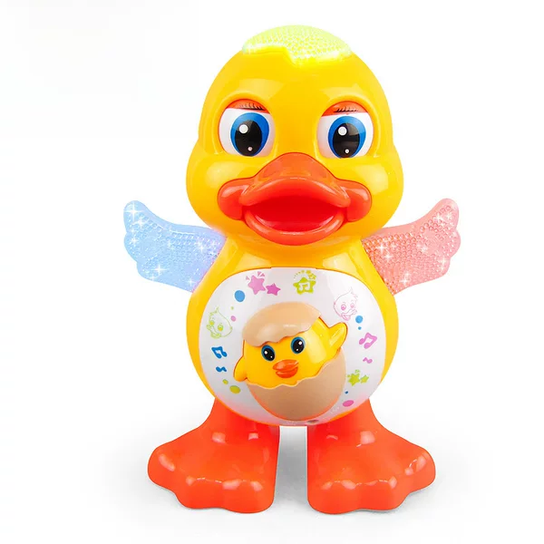 Shake the same paragraph can sing and dance swing cartoon duckling electric light music stall selling wholesale toys