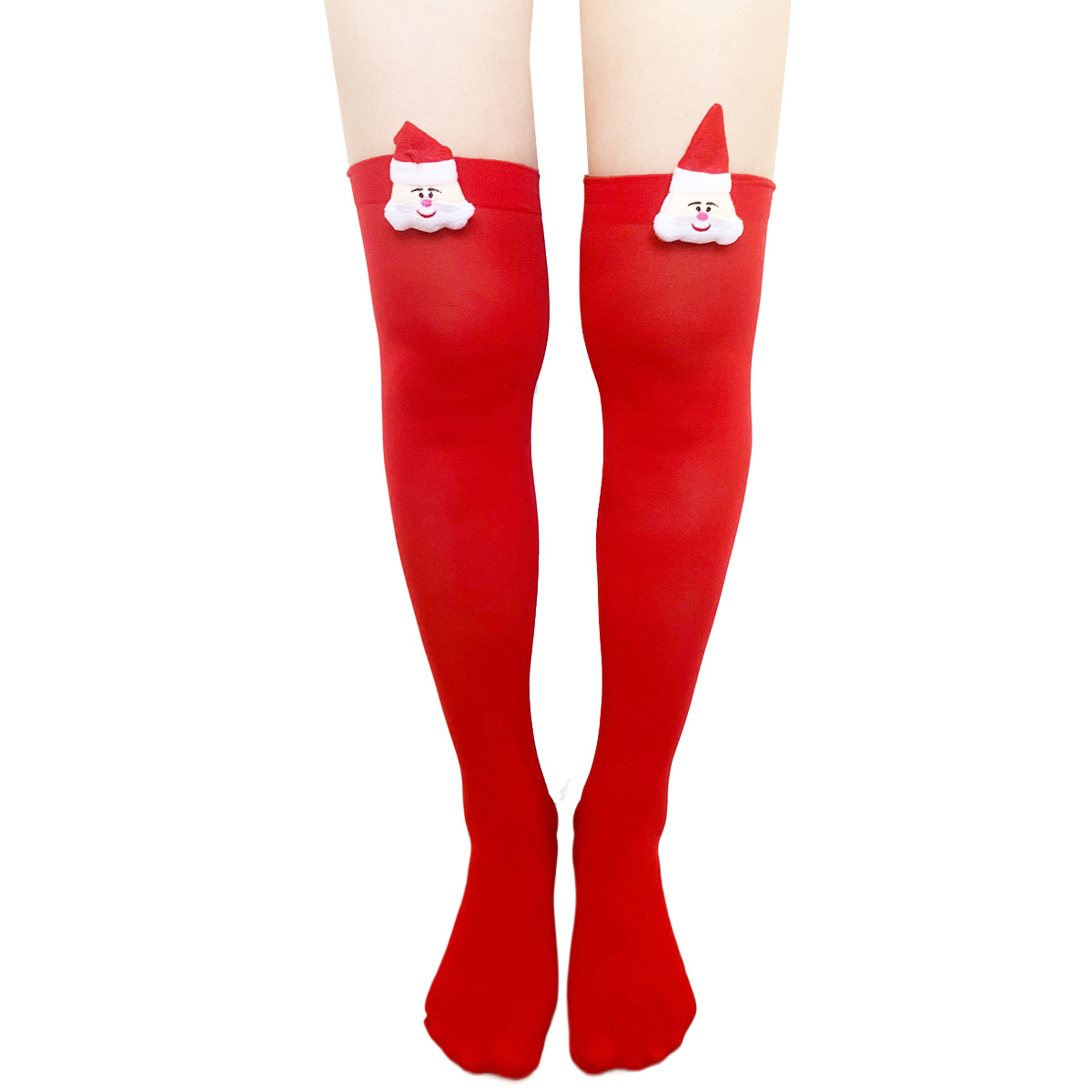 Medias de Navidad fabricantes transfronterizos en stock Medias de Halloween vacaciones vestir ropa accesorios rayas sobre la rodilla Calcetines