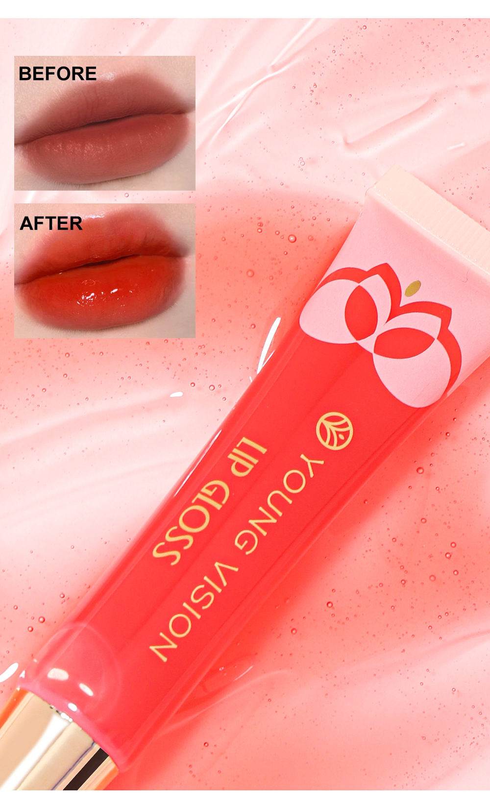 YOUNG VISION Lip Oil 6-bottle Set, Lip Gloss, Mint Lip Lotion, Hydrating Lip Oil undefined