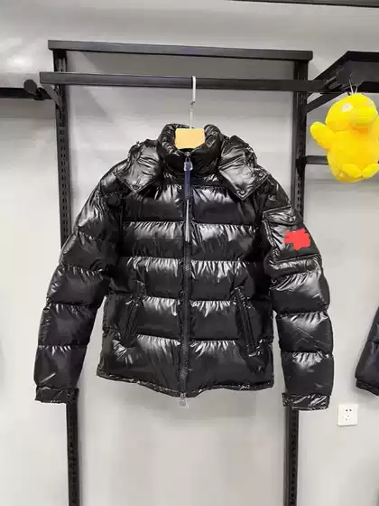 High-End Nfc Cross-Border Mengjia Ma Black Classic down Jacket White Duck down Comfortable Warm Cold-Proof Hooded Coat