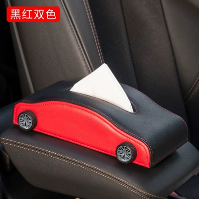 central control instrument panel car – Car tissue box/set - black-and-red-two-tone
