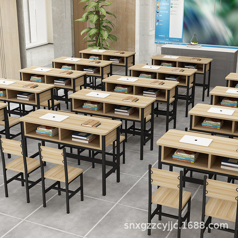 Primary and Secondary School Students Tutoring Class Cram School Children's Rounded Corner Kindergarten Student Table New Training Class Desk and Chair Training Table