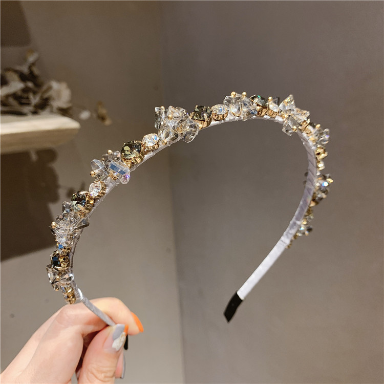 1 Piece Quantity Retro Women'S Geometric Alloy Inlay Rhinestones Jewelry Headband