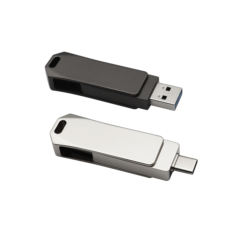 Fabricante disco U al por mayor teléfono móvil de 64GB computadora de interfaz dual TYPE-C disco U de alta velocidad y gran capacidad LOGO personalizable